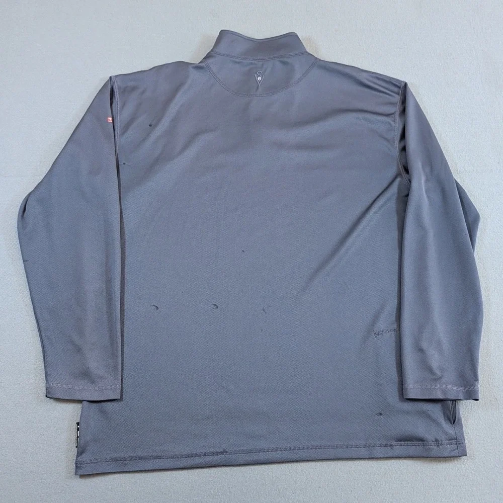 Scottevest TEC Quarter Zip Pullover Mens‎ XL Gray Lightweight Travel Top